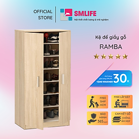 Mua Kệ để giầy gỗ hiện đại SMLIFE Ramba  | Gỗ MDF dày 17mm chống ẩm | D60xR40xC120cm