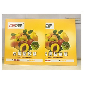 2 Miếng Dính Bẫy Côn Trùng , Bẫy Ruồi Vàng 22x40cm