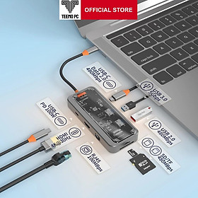 Mua Bộ HUB TEEMO PC Chia 8 Cổng Trong Suốt USB Type C HDMI PD Dùng Cho Laptop Surface Macbook IPad Điện Thoại SW8V Hàng Chính Hãng