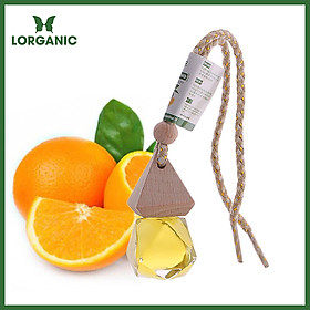 Tinh dầu cam hương Lorganic treo xe hơi, tủ áo (10ml) / Hương thơm dịu mát, ngọt ngào/ Tinh dầu thiên nhiên nguyên chất giúp thanh lọc không khí/ Giảm nhức đầu say xe/ Khử mùi tủ quần áo.