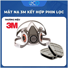 Mua Bộ mặt nạ 3M lọc hơi hữu cơ 6100/ 6200 với phin lọc 6001  lọc hơi hữu cơ bằng than hoạt tính