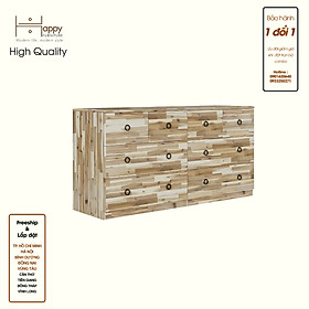 Hình ảnh HAPPY FURNITURE , gỗ tự nhiên , Tủ lưu trữ 8 ngăn kéo - YANNA , THK_187 , 150cm x 45cm x 76cm