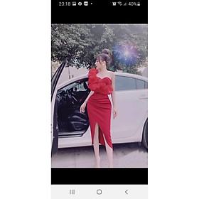 ĐẦM POLY PHỐI VOAN KIẾNG,THIẾT KẾ HỌA TIẾT TRƠN NHƯNG KHÔNG KÉM PHẦN SANG TRỌNG LANA FASHION