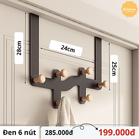 Giá treo Dola Home móc cửa, mốc vách ngăn để túi xách, quần áo, tai nghe kim loại sơn cao cấp