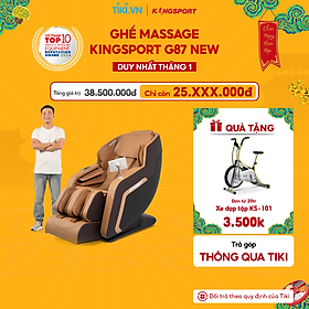 Ghế massage KINGSPORT G87 cao cấp con lăn 3D với 20 bài tập, công nghệ mới Fast Healing, chế độ quét cơ thể thông minh