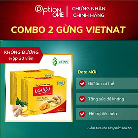 Kẹo ngậm ho thảo mộc Gừng Vietnat không đường -Hỗ trợ tiêu hóa, giảm ho