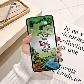 Ốp lưng điện thoại SamSung A30 viền silicon dẻo TPU hình Thư Pháp