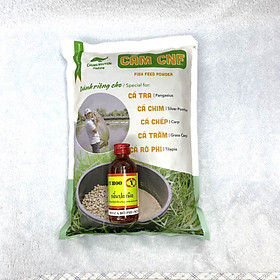 Mồi Câu Cá Rô Phi , Combo 1kg Cám CNF + 1 Chai Tinh Mùi Thái Lan M21 Chuyên Câu Cá Rô Phi