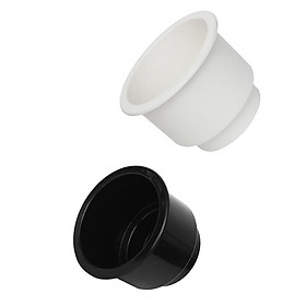 2 Pieces No Holes Recessed Cup Drink Holder for Marine Boat Car RV