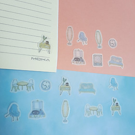 Bộ 32 Sticker Hình Dán Mini Gia Dụng In Home