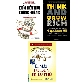 Combo 3Q: Kiếm Tiền Thời Khủng Hoảng + Bí Mật Tư Duy Triệu Phú + 13 Nguyên Tắc Nghĩ Giàu Làm Giàu (Kinh Doanh Thực Chiến)