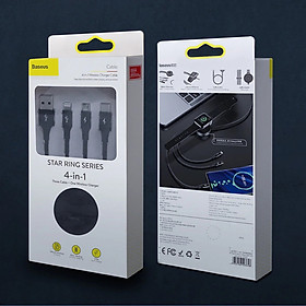 Mua Dây sạc 3 đầu (dành cho iPhone  Micro USB  Type C)  kiêm sạc không dây đồng hồ Apple Watch hiệu Baseus - Hàng chính hãng