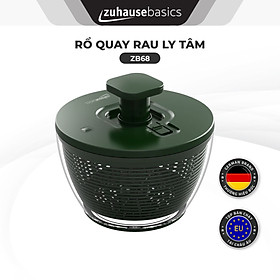 Rổ quay rau ly tâm Zuhausebasics ZB68 GREEN, rổ quay salat chất liệu nhựa PP - hàng chính hãng