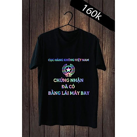 Áo Tay Lỡ Unisex Phản Quang Đa Sắc Form Rộng Vải Mịn Đủ size - Chứng Nhận Đã Có Bằng Lái Máy Bay