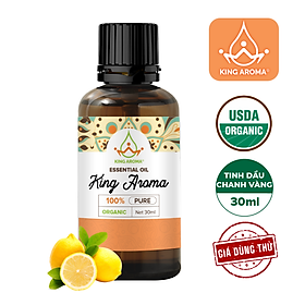 Tinh Dầu Thiên Nhiên Chanh Vàng KING AROMA mẫu thử 30ml/ 100ml - Tinh Dầu Nguyên Chất Xông Thơm Phòng/ Thư Giãn Tinh Thần/ Thích Hợp Dùng Với Đèn Xông và Máy Khuếch Tán