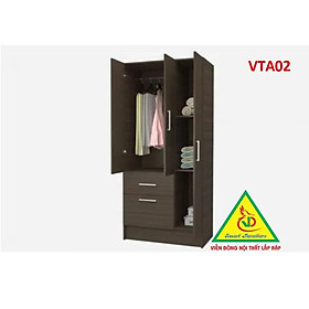 Tủ quần áo thiết kệ hiện đại - Tủ quần áo gỗ MDF  VTA02 - Nội thất lắp ráp Viendong Adv