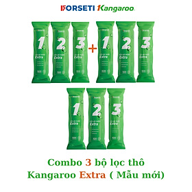 Combo bộ lọc thô Kangaroo lõi 123 dùng cho máy lọc nước Kangaroo - Hàng chính hãng - 3 Bộ 123