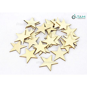 Ngôi sao gỗ trang trí cưới bịch 25 cái TTC-13
