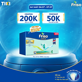 Sữa Bột Friso Gold 4 Hộp Giấy 3.2kg (Dành Cho Trẻ Từ 2 - 6 Tuổi)
