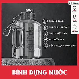 Bình Đựng Nước Chịu Nhiệt Độ Cao 1.7L Và 2.7L Dáng Thể Thao Có Tay Cầm Phong Cách Trẻ Trung Bằng Nhựa