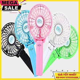 Mua Quạt Cầm Tay Mini Gấp Gọn Có Đèn Kèm Pin Sạc (Màu Ngẫu Nhiên) - Giao Hàng Toàn Quốc