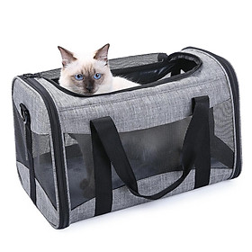 Mesh Pet Carrier Portable Breathable Puppy Dogs Cats Travel Carrying Handbag