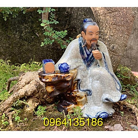 Mua Tượng tiểu cảnh thần trà h19cm men rạn gốm sứ Bát Tràng