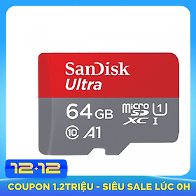 Thẻ nhớ MicroSDXC SanDisk Ultra A1 100MB/s 64GB - Hàng Nhập Khẩu