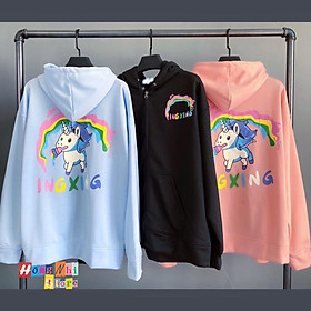 Áo Khoác Hoodie Zip In Hình INGXING Oversize Ulzzang Unisex Dáng Rộng - MM