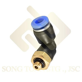 Mua Co ren ngoài nối nhanh 1 đầu nối ống mềm nhựa PU hơi khí nước phun sương Cong 90 độ