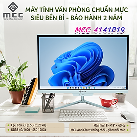 Bộ máy tính All In One MCC 4141P19 CPU Core i3 4150 Processor, 4GB DDR3, 120GB SSD, Camera, WIFI, Bluetooth, MIC, 19" HD+ (Hàng chính hãng)