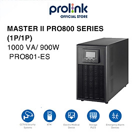 Mua Bộ lưu điện UPS PROLINK Online PRO801ES (1000VA/900W) dùng cho hệ thống Workstation  Server  CCTV  ATM - Hàng chính hãng