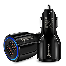 Củ Sạc Nhanh 3.0 Điện Thoại 2 Cổng USB Trên Xe Hơi
