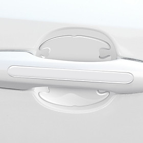 Bộ 10 chi tiết Miếng dán Silicon chống xước hõm xe và tay nắm cửa ô tô - full logo hãng xe