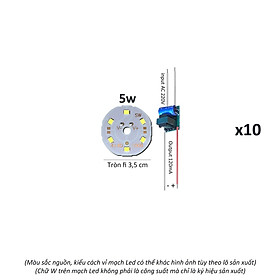 Mua 10 Vỉ mạch đèn Led 5w mắt chip Led SMD2835 siêu sáng + nguồn driver AC220V Posson MLB-5x