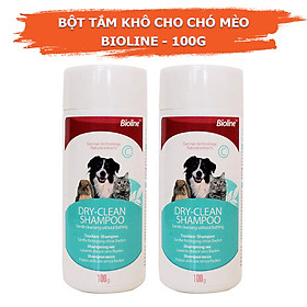 Bột Tắm Khô Bioline Cho Chó Mèo 100g