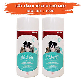 Bột tắm khô bioline cho chó mèo 100g