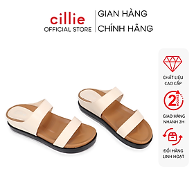 Dép nữ thời trang quai ngang Cillie đế bánh mì cao 4cm 1206