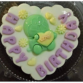Mua Khuôn rau cau nhựa happy birthday doremon 20cm