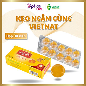 Kẹo ngậm gừng Vietnat hỗ trợ tiêu hóa giảm cảm cúm - hộp 30 viên