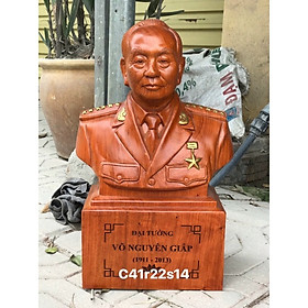 Mua Tượng điêu khắc chân dung đại tướng võ nguyên giáp bằng gỗ hương đá kt cao 41cm