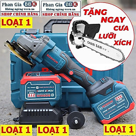 Máy mài pin Boshun 21V - Bộ 2 pin 15CELL ABS, Động cơ không Chổi Than 100% Lõi Đồng, Bảo hành 1 năm