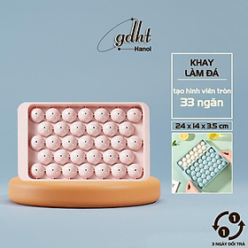 Mua Khay làm đá  làm thạch rau câu dạng viên tròn 33 ngăn (KDT33)