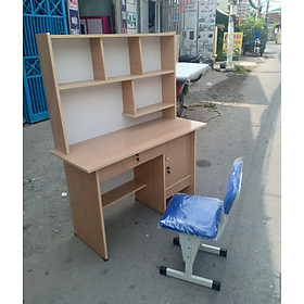 Mua Bàn học sinh liền kệ okal có ghế rộng 1m2 màu xanh dương-BLG12-01