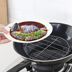 Vỉ Hấp Inox Đa Năng Size 20*5 cm 4 Chân Hấp Bánh, Bánh Bao, Đồ Ăn