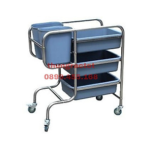 Mua Xe dọn chén dĩa 3 tầng  xe thu gom chén dĩa