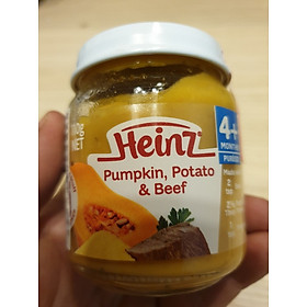 Dinh dưỡng đóng lọ Heinz bí đỏ, khoai tây và bò nghiền 110g cho trẻ từ 4 tháng tuổi trở lên - Pumpkin, potato & Beef