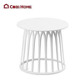 Mua Bàn nhựa đúc cafe liền khối hình tròn  2 màu trắng  đen    Sản phẩm chính hãng Cobi Home