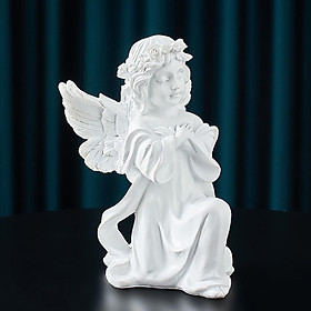 Homyl European Cherub Statue Artwork Resin Sculpture  Angel Figurine