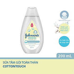 Sữa tắm gội toàn thân mềm mịn Johnson's baby Cotton touch 200ml (MỚI) - 100977933